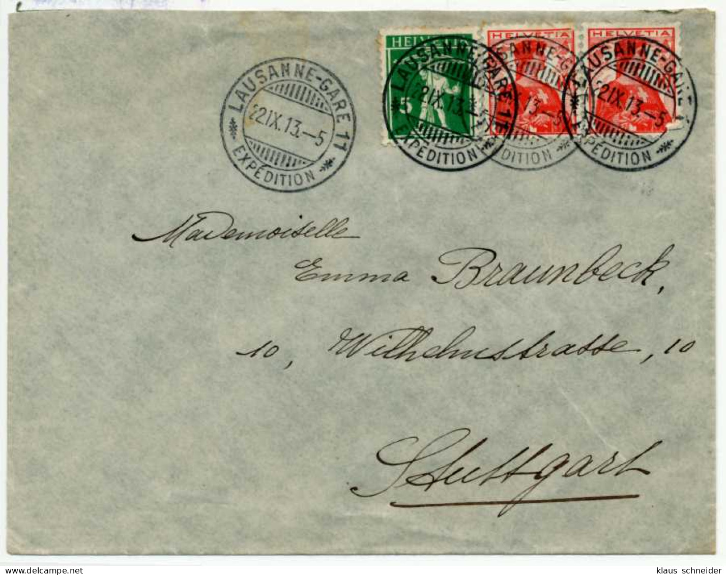 SCHWEIZ 1909 Nr 114 BRIEF MIF X6B6B72 - Cartas & Documentos