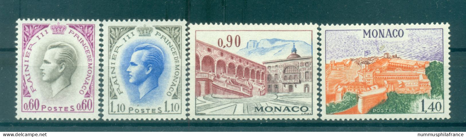 Monaco 1971 - Y & T  N. 847/50 - Prince Rainier III Et Vues Du Palais - Nuovi