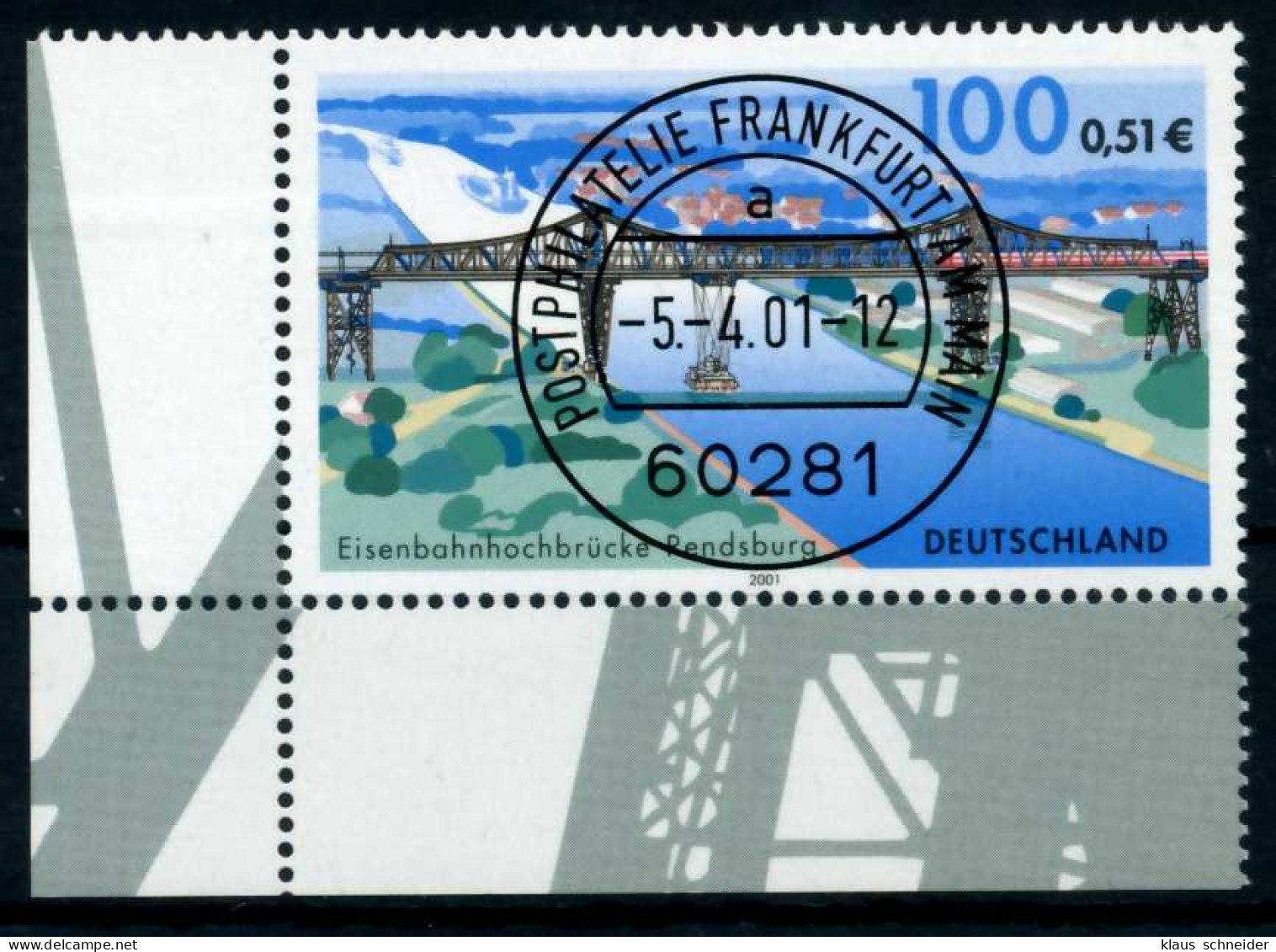 BRD 2001 Nr 2178 Zentrisch Gestempelt ECKE-ULI X6DB3F6 - Used Stamps