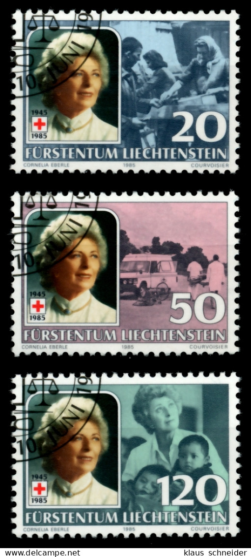 LIECHTENSTEIN 1985 Nr 875-877 Gestempelt SB4A162 - Gebraucht