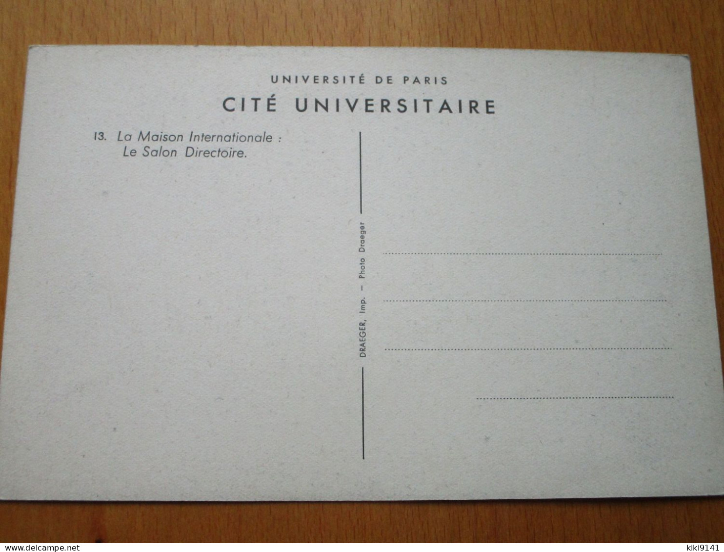 CITÉ UNIVERSITAIRE - 13-La Maison Internationale: Le Salon Directoire - Onderwijs, Scholen En Universiteiten