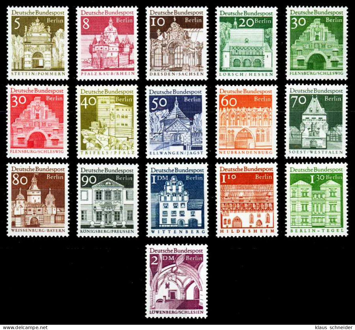 BERLIN DS D-BAUW. 2 Nr 270-285 Postfrisch SC25432 - Unused Stamps