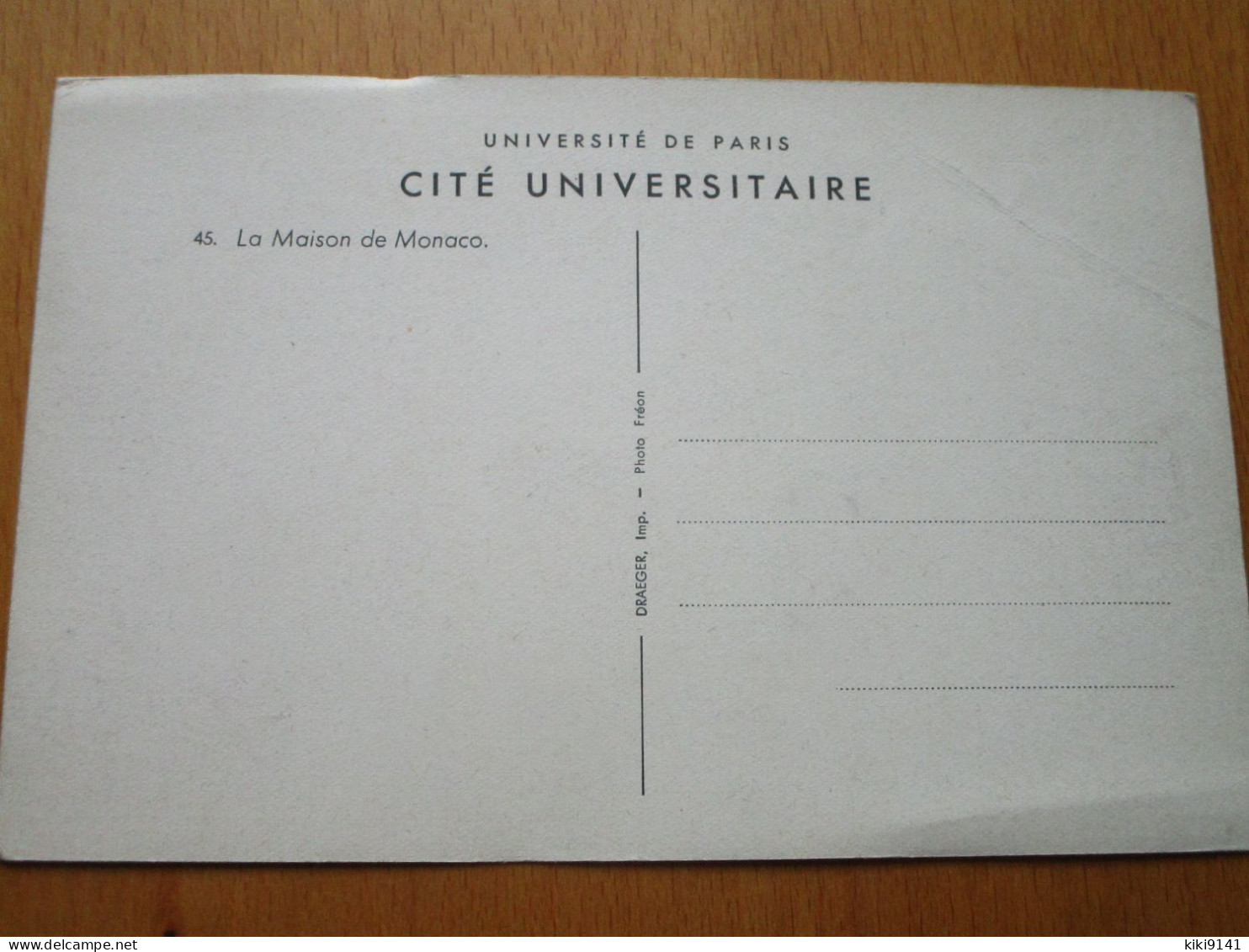 CITÉ UNIVERSITAIRE - 45-La Maison De Monaco - Onderwijs, Scholen En Universiteiten
