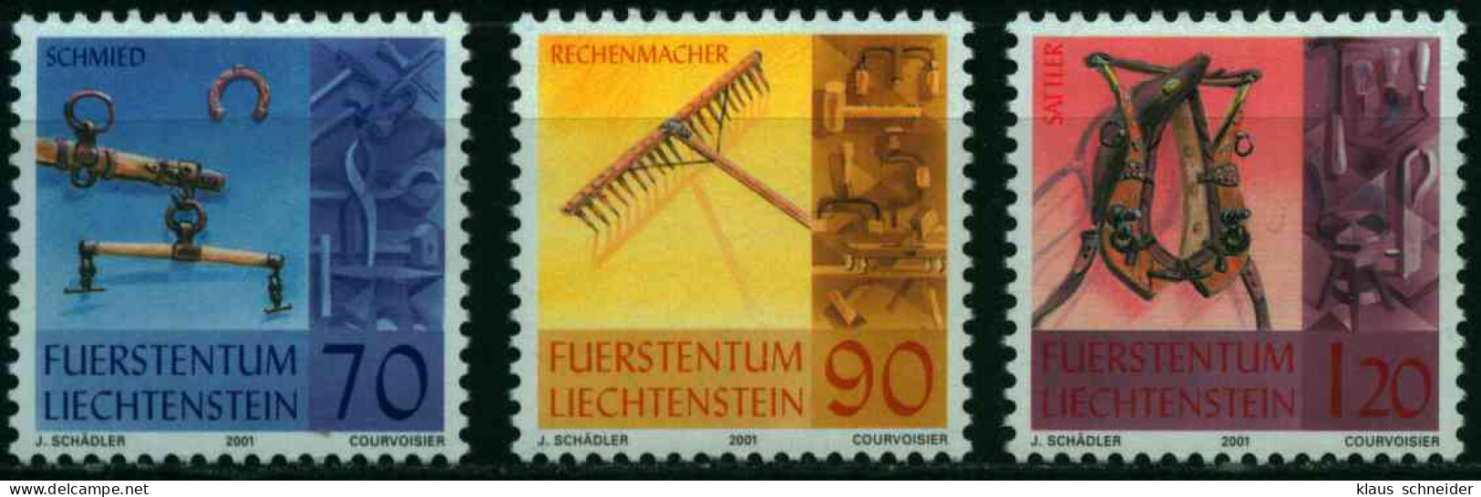LIECHTENSTEIN 2001 Nr 1278-1280 Postfrisch S5486AA - Unused Stamps
