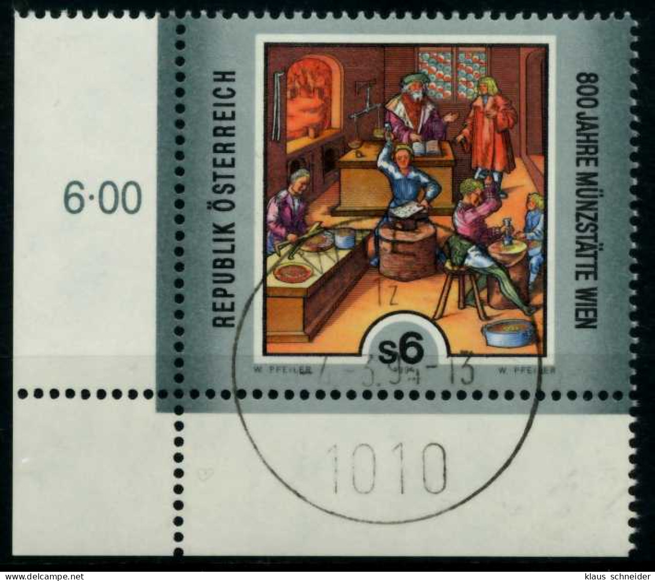 ÖSTERREICH 1994 Nr 2119 Zentrisch Gestempelt ECKE-ULI X8152A6 - Oblitérés