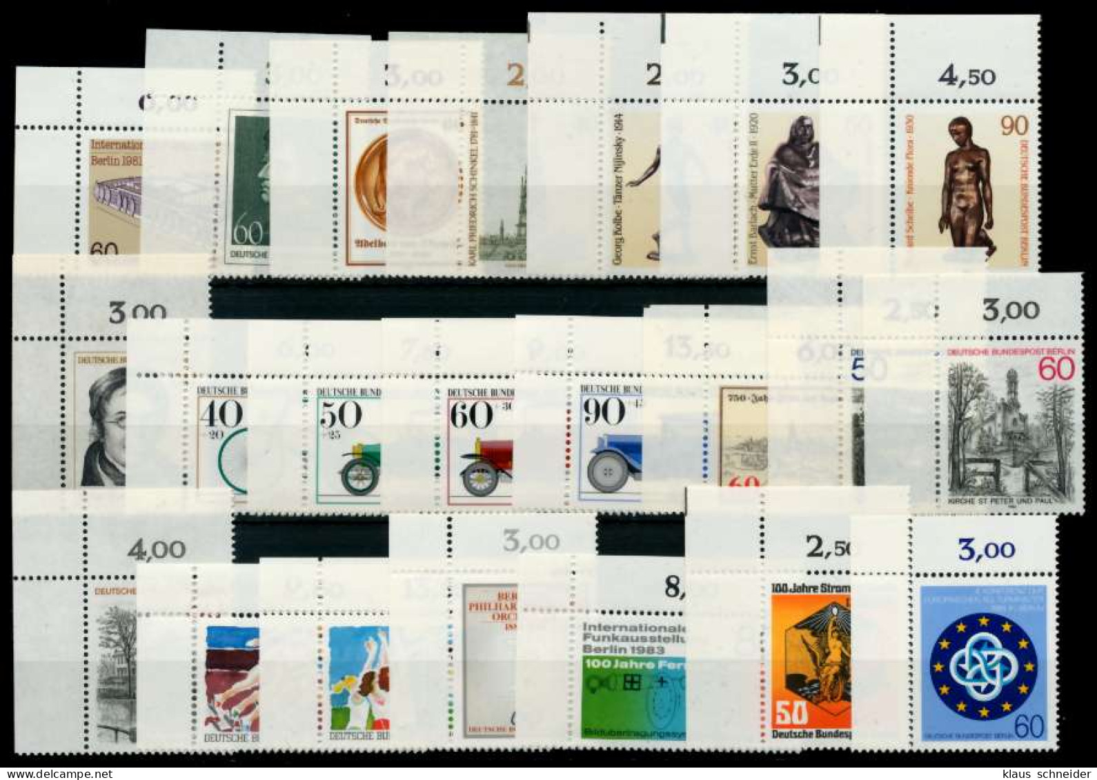 BERLIN Eckrandstücke Postfrisch OLI Auf Karte X8C2186 - Collections