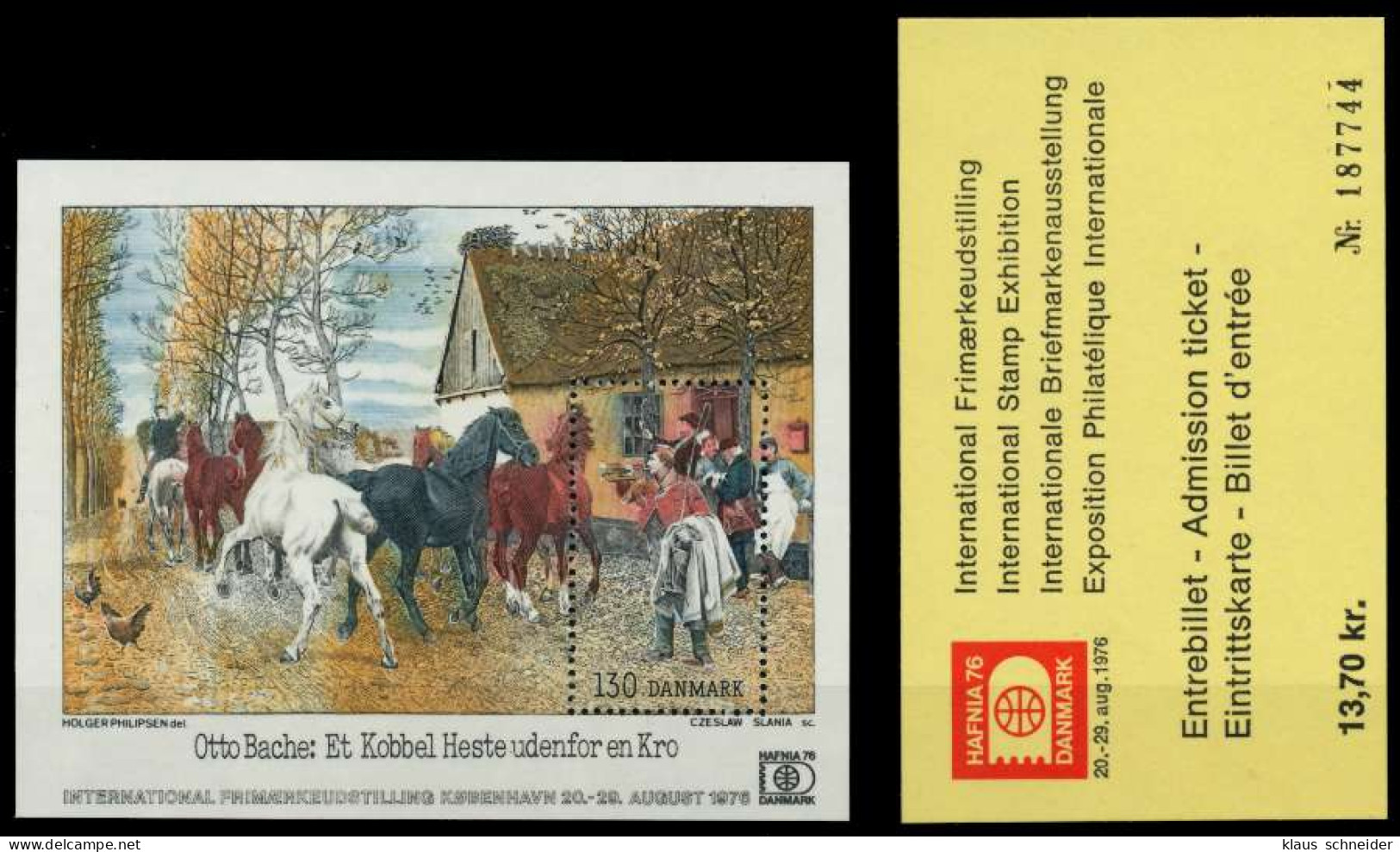 DÄNEMARK Block 3 Und Karte Postfrisch S02D3FA - Blocks & Sheetlets