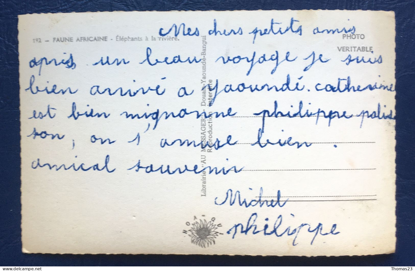 Eléphants à La Rivière, Lib "Au Messager", N° 192 - Cameroon