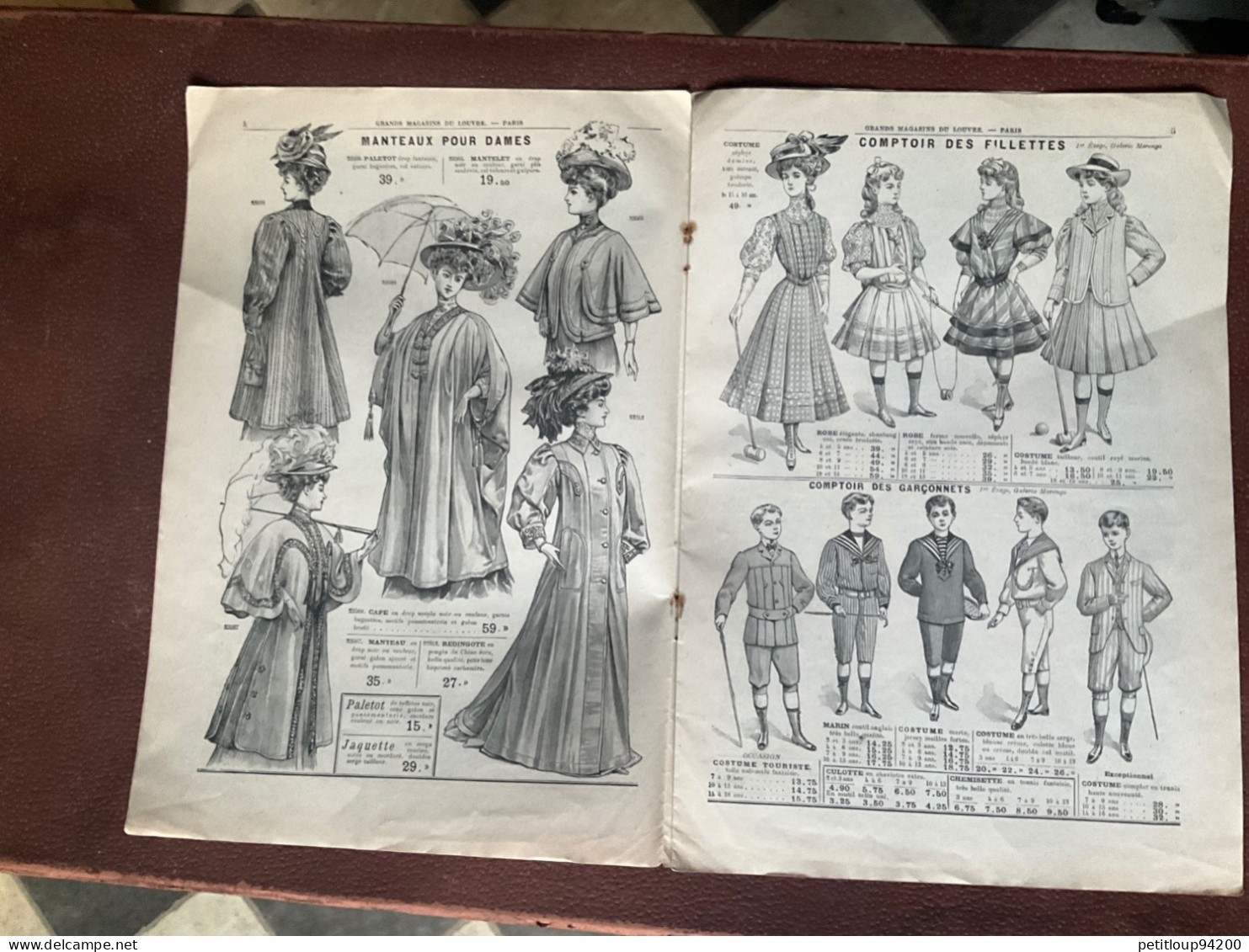 DOCUMENT COMMERCIAL Catalogue  GRANDS MAGASINS DU LOUVRE  Toilettes D’Ete 1908 - Kleidung & Textil