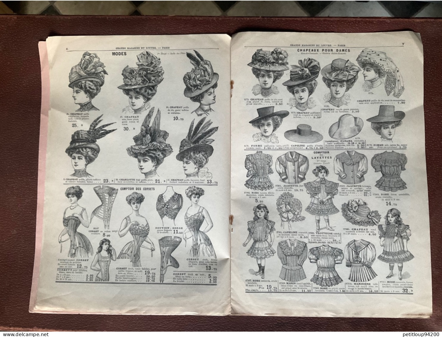 DOCUMENT COMMERCIAL Catalogue  GRANDS MAGASINS DU LOUVRE  Toilettes D’Ete 1908 - Kleidung & Textil