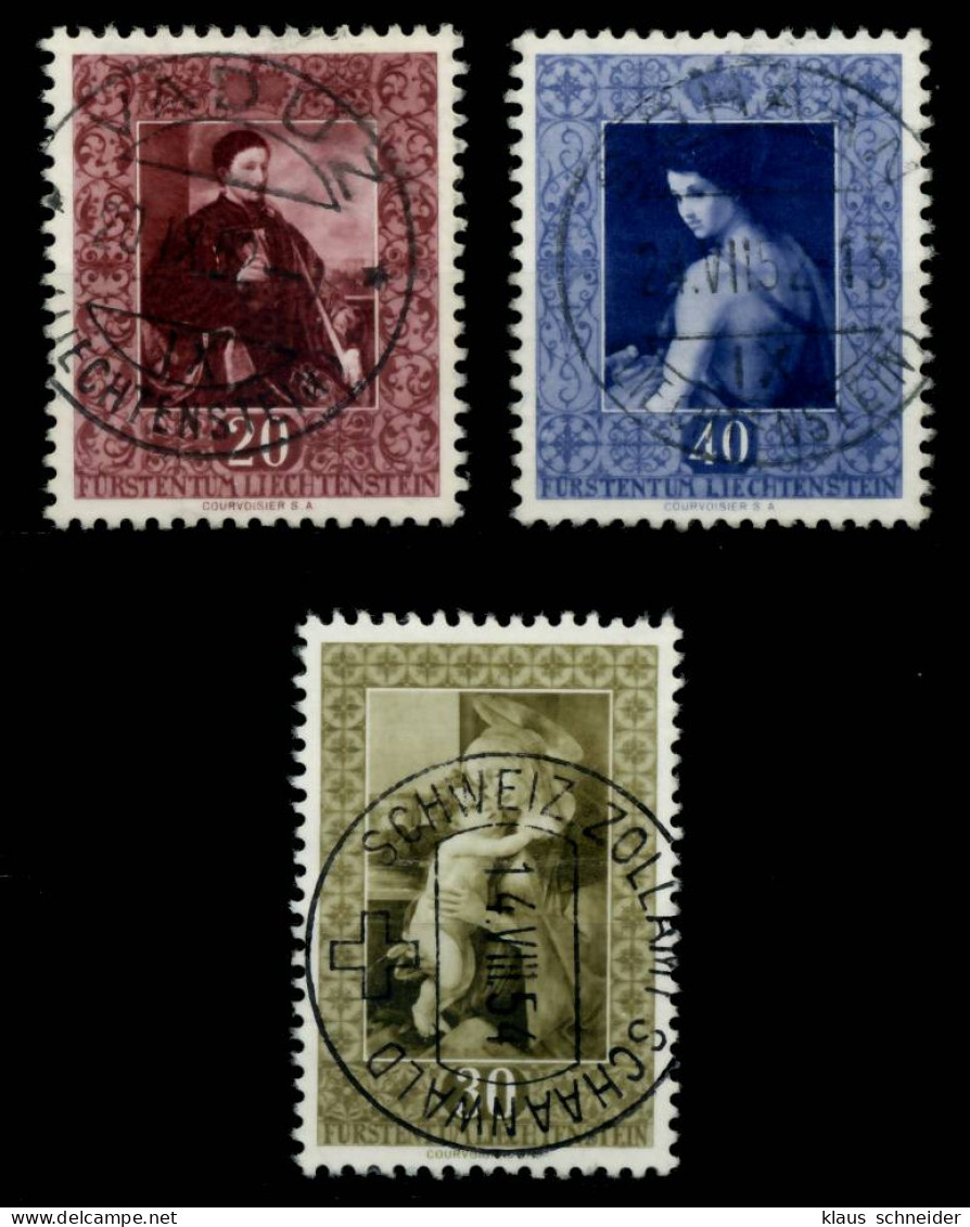 LIECHTENSTEIN 1952 Nr 306-308 Zentrisch Gestempelt X6A8EB6 - Gebraucht