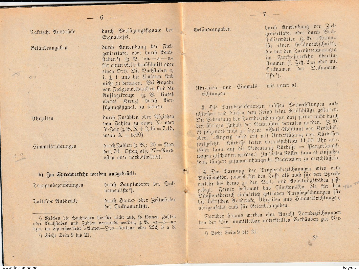 THIRD REICH --  ANLEITUNG ZUM TARNEN DES NACHRICHTENVERKEHRS DECKNAMEN LISTE ( CODE NAME LIST) - RADIO TELEGRAPHIE - 1939-45