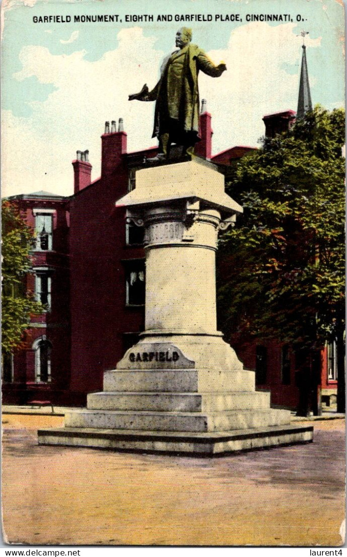 23-4-2024 (2 Z 46) Very Old - USA - Cincennati Garfield Monument  (posted In 1913) - Monumentos