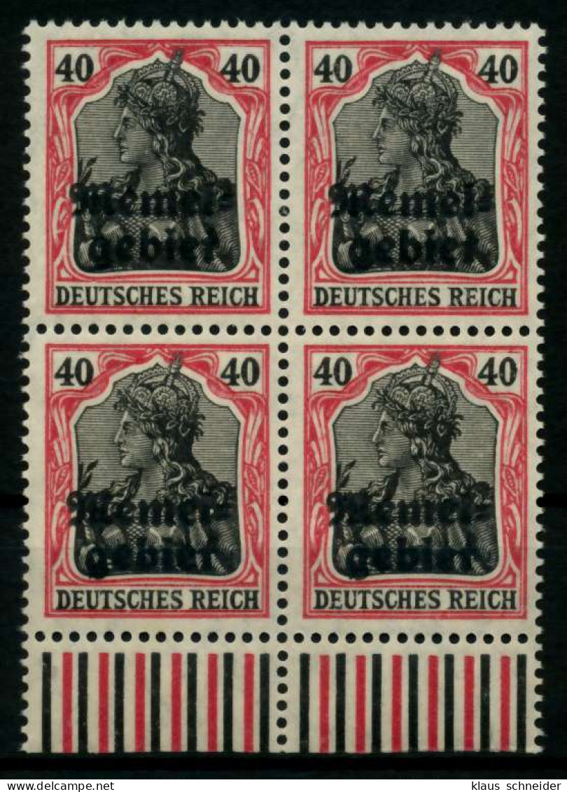 MEMEL 1920 GERMANIA Nr 6 Postfrisch VIERERBLOCK URA X6F4C4E - Memel (Klaïpeda) 1923