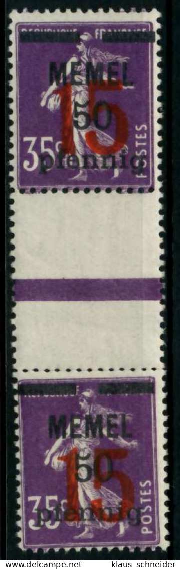MEMEL 1921 Nr 48ZS Postfrisch ZW-STEG PAAR X6F4C46 - Memelgebiet 1923