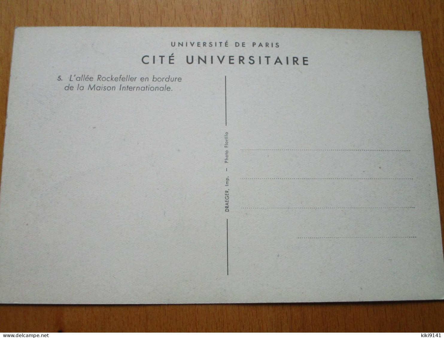 CITÉ UNIVERSITAIRE - 6-L’allée Rockefeller En Bordure De La Maison Internationale - Bildung, Schulen & Universitäten