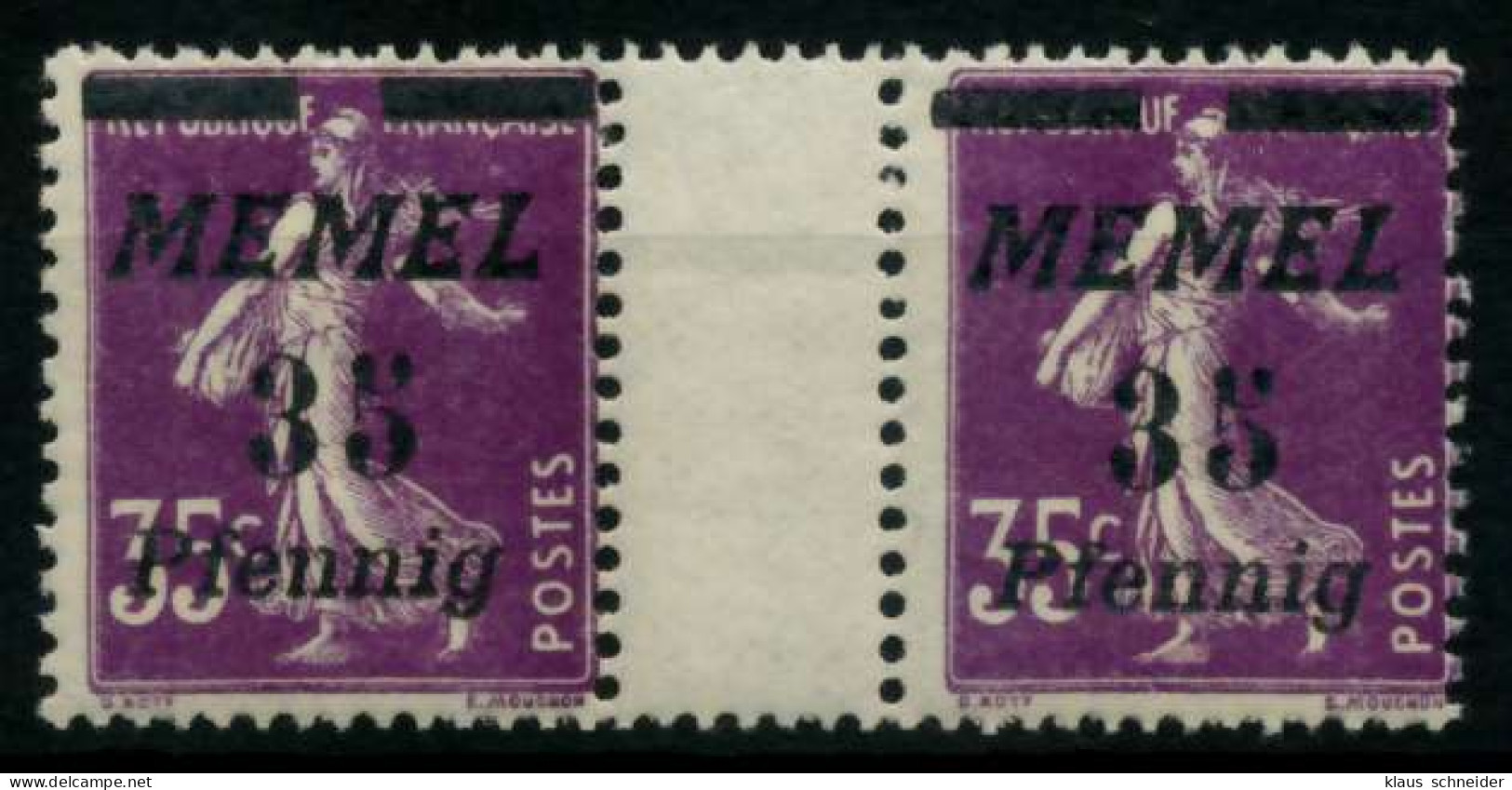 MEMEL 1922 Nr 84ZW Postfrisch ZW-STEG PAAR X6F4CB2 - Memelgebiet 1923