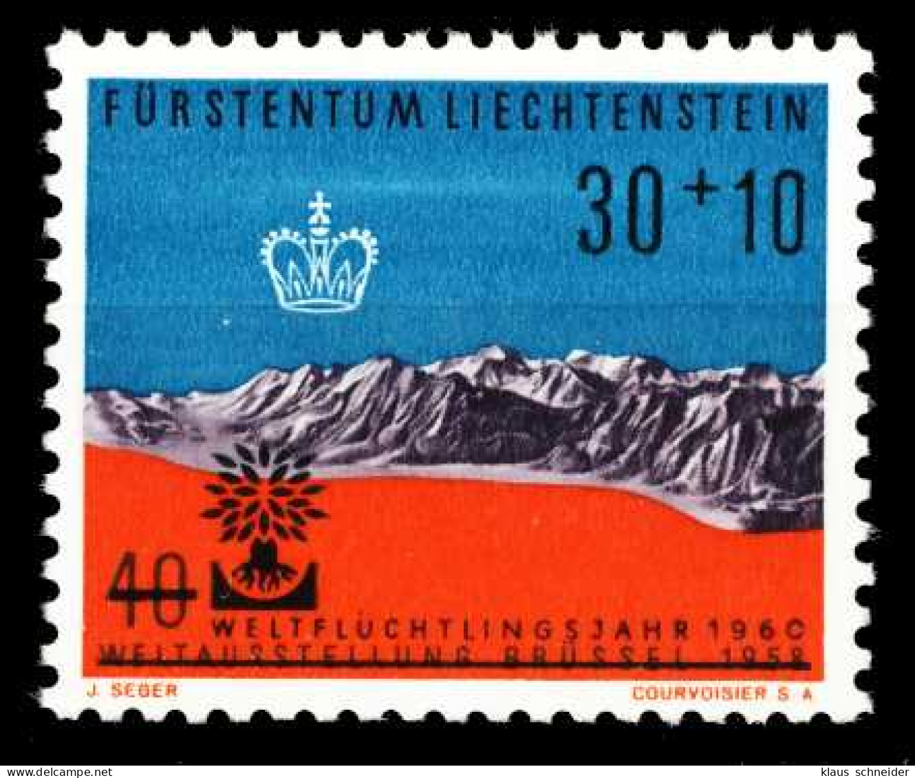 LIECHTENSTEIN 1960 Nr 389 Postfrisch S1E2252 - Unused Stamps