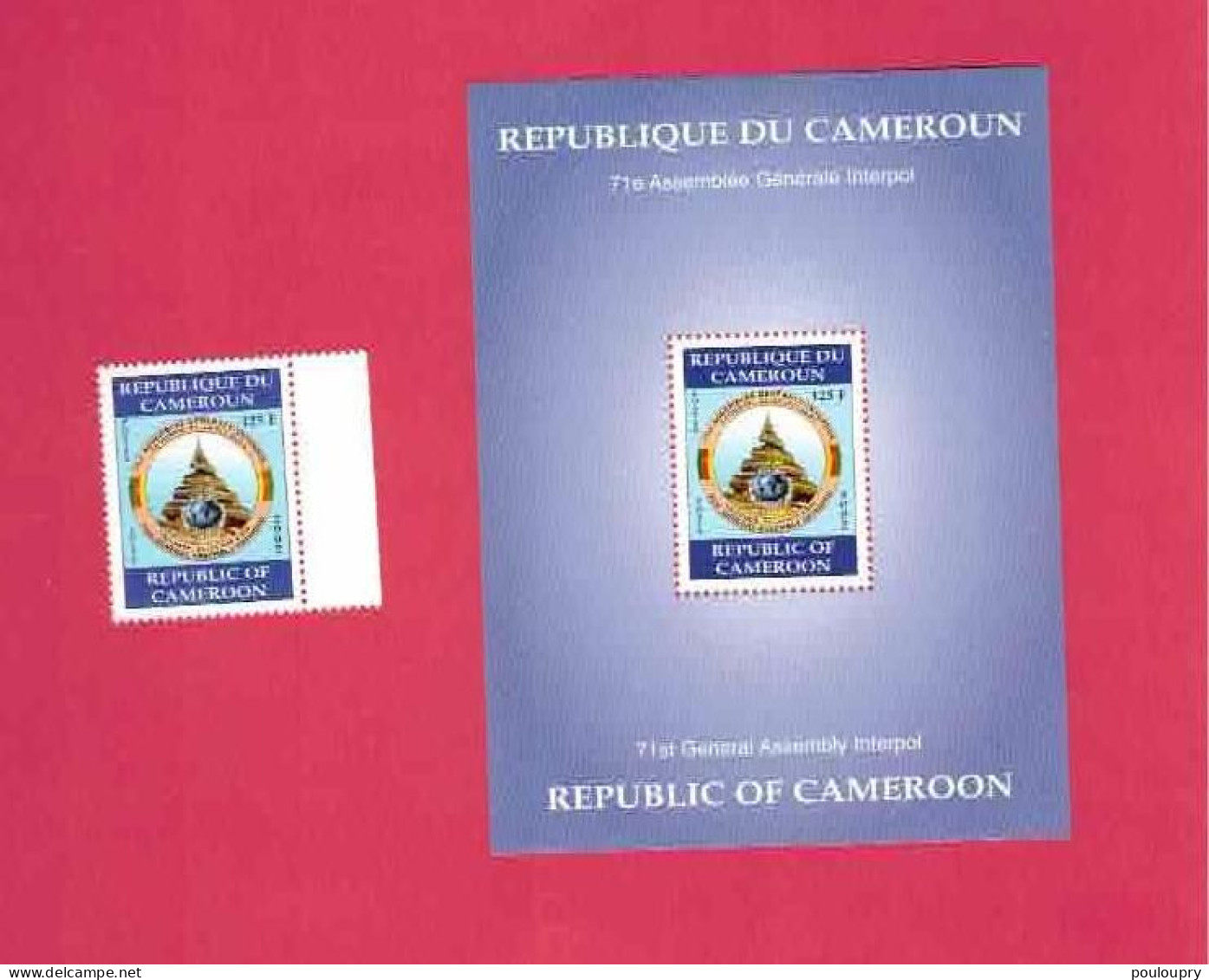 Cameroun - YT N° 907** Et BF N° 35** - 71ème Assemblée Générale D' Interpol à Yaoundé - Policia – Guardia Civil