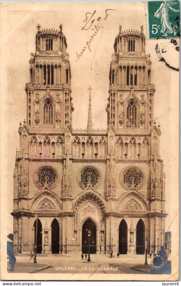 23-4-2024 (2 Z 46) Very Old - FRANCE - Orléans Cathédrale (posted In 1908) - Iglesias Y Catedrales