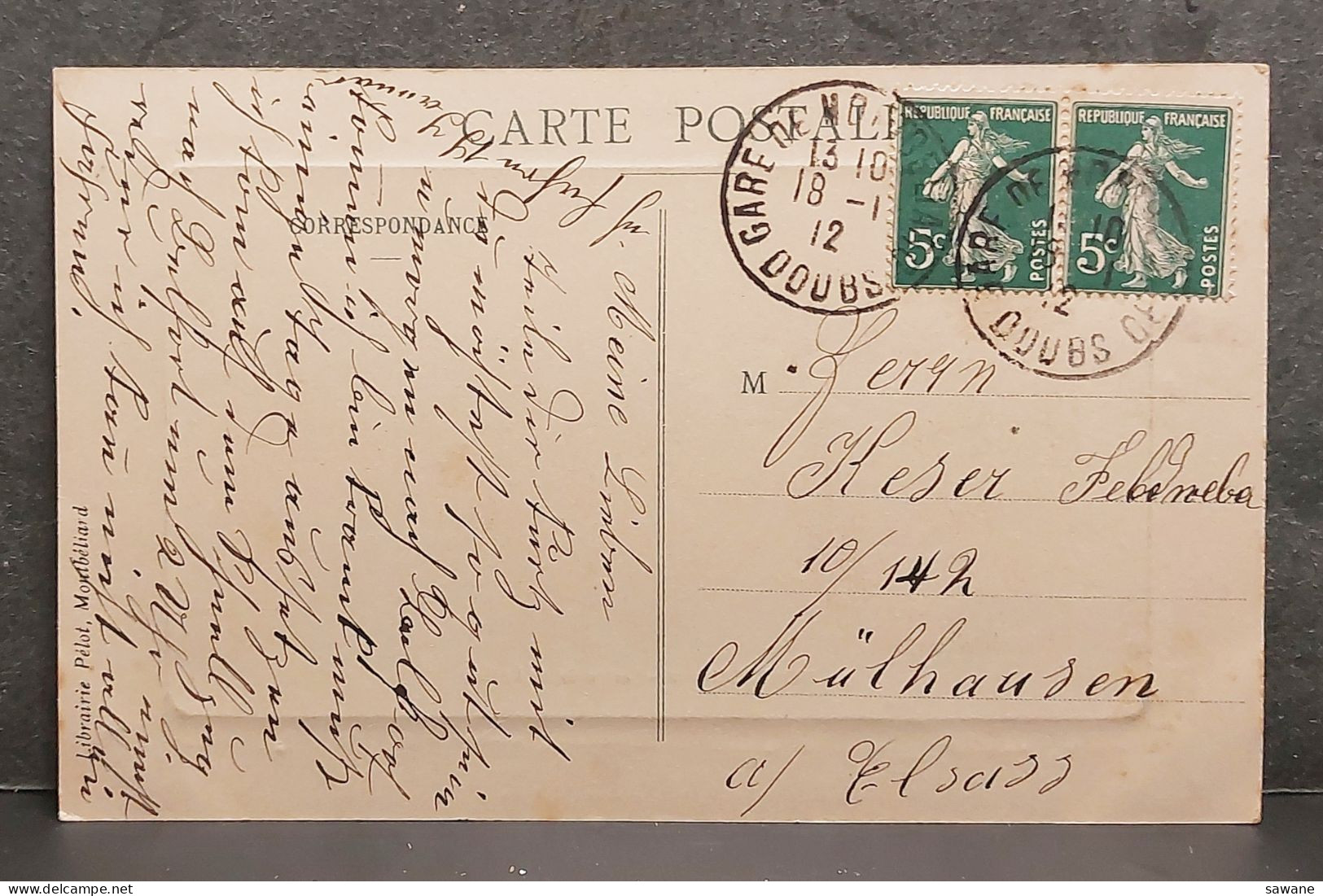 2 CARTES DOUBS , MONTBELIARD , VUE GENERALE , LES BORDS DE LALLAN , LOT 186 - Montbéliard