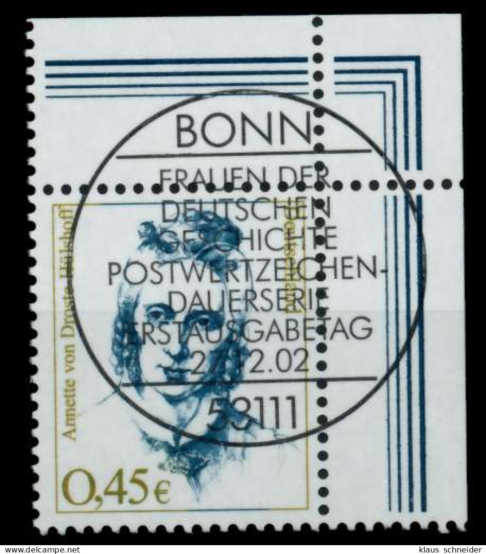 BRD DS FRAUEN Nr 2295 Zentrisch Gestempelt ECKE-ORE X70F212 - Used Stamps