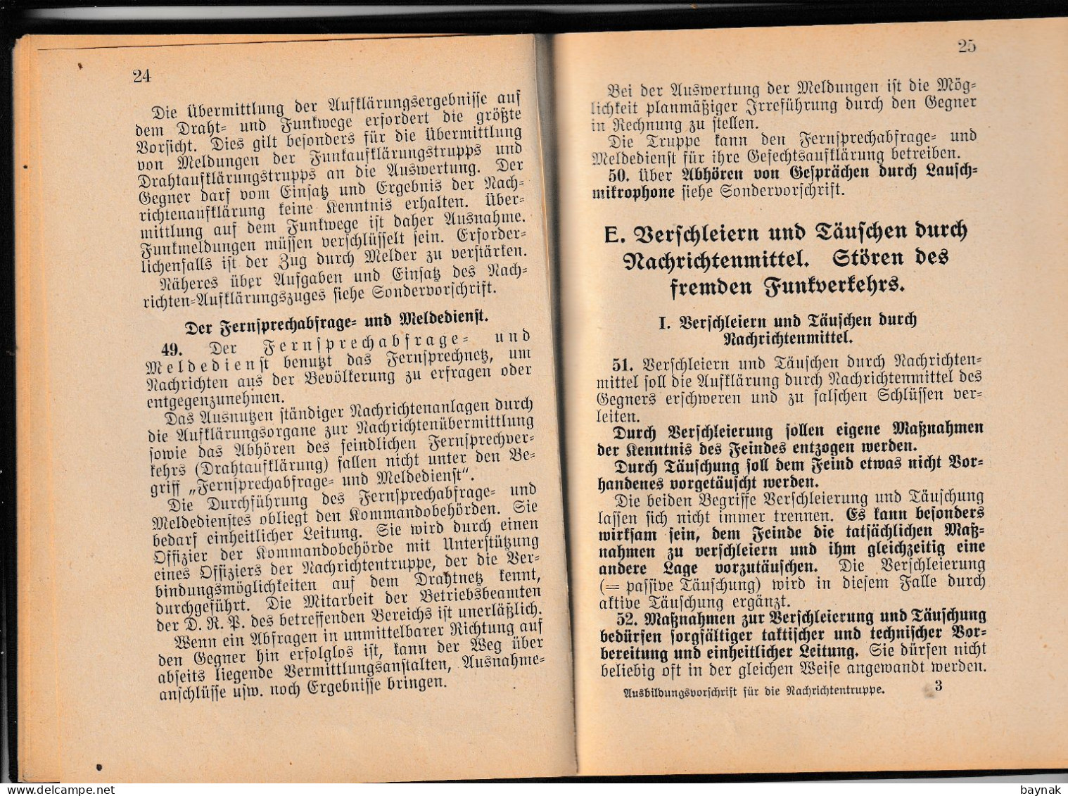 DEUTSCHLAND  --  THIRD REICH  --  AUSBILDUNGVORSCHRIFT FUR NACHRICHTENTRUPPE  --  TELEGRAPHIE  --  RRR!