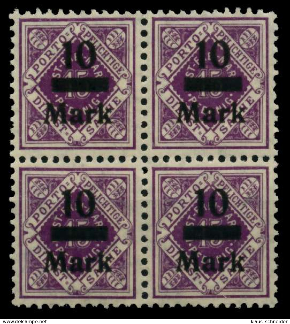 WÜRTTEMBERG DIENST GEMEINDEN Nr 160 Postfrisch VIERERBL X71106E - Mint