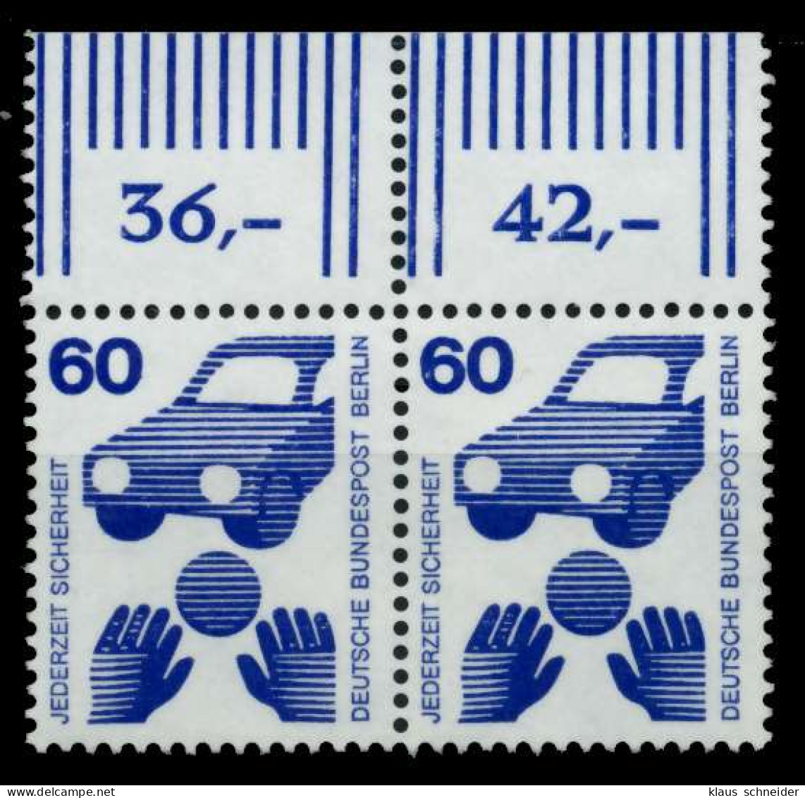 BERLIN DS UNFALLV Nr 409 Postfrisch WAAGR PAAR ORA X74BA06 - Unused Stamps