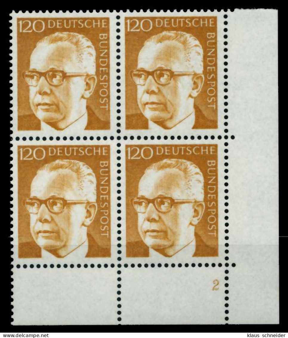 BRD DS HEINEM Nr 691 Postfrisch VIERERBLOCK FORM2 X76A562 - Unused Stamps