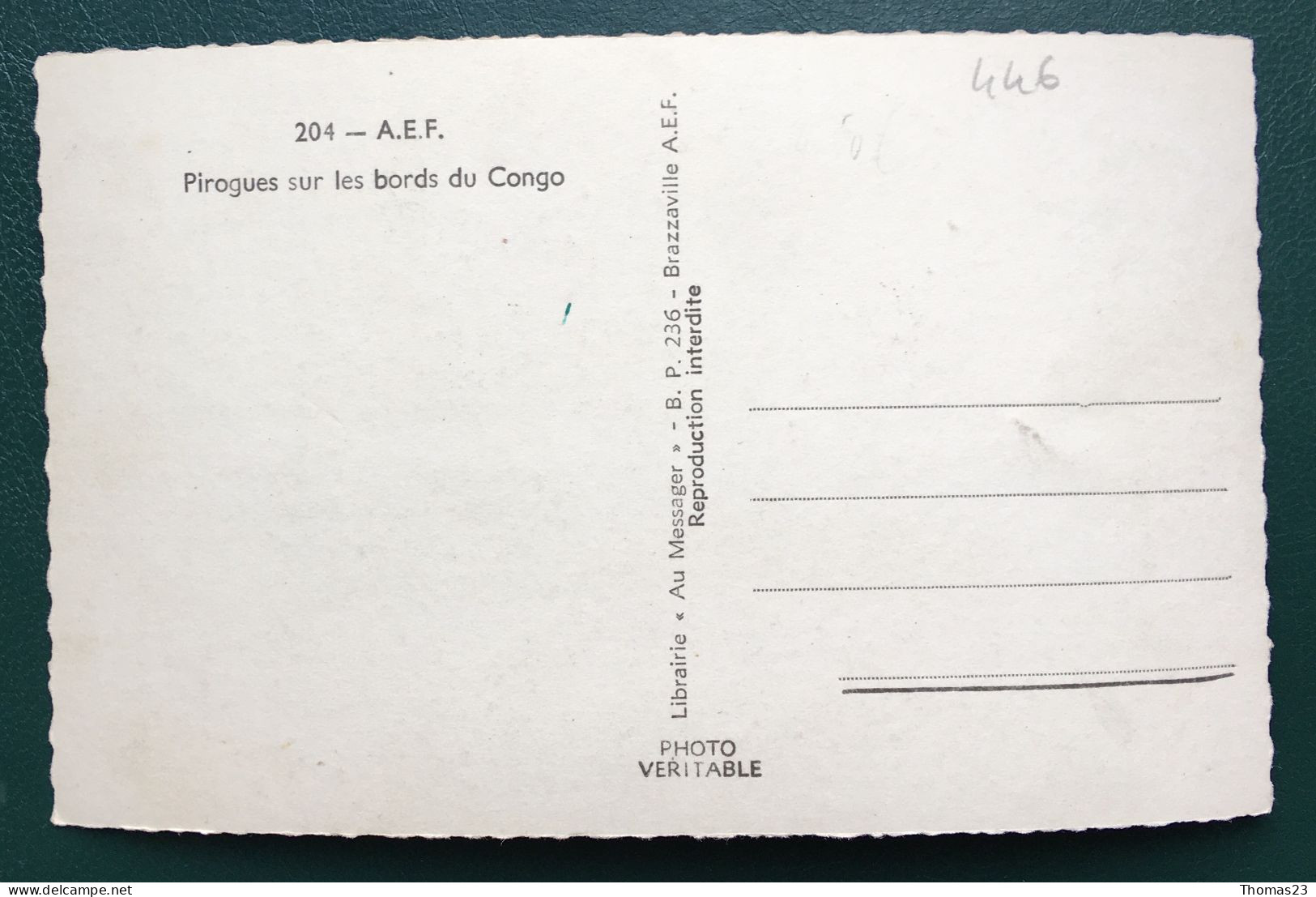 Pirogues Sur Les Bords Du Congo, Lib "Au Messager", N° 204 - Brazzaville