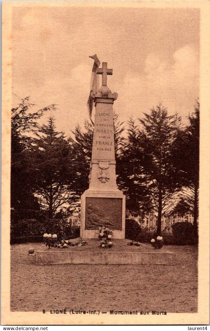 23-4-2024 (2 Z 46) Old B/w - France - Monument Aux Morts De Ligne - Oorlogsmonumenten