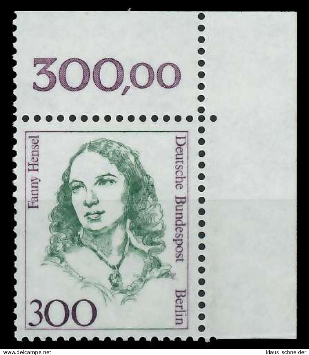 BERLIN DS FRAUEN Nr 849 Postfrisch ECKE-ORE X8D9A9E - Unused Stamps