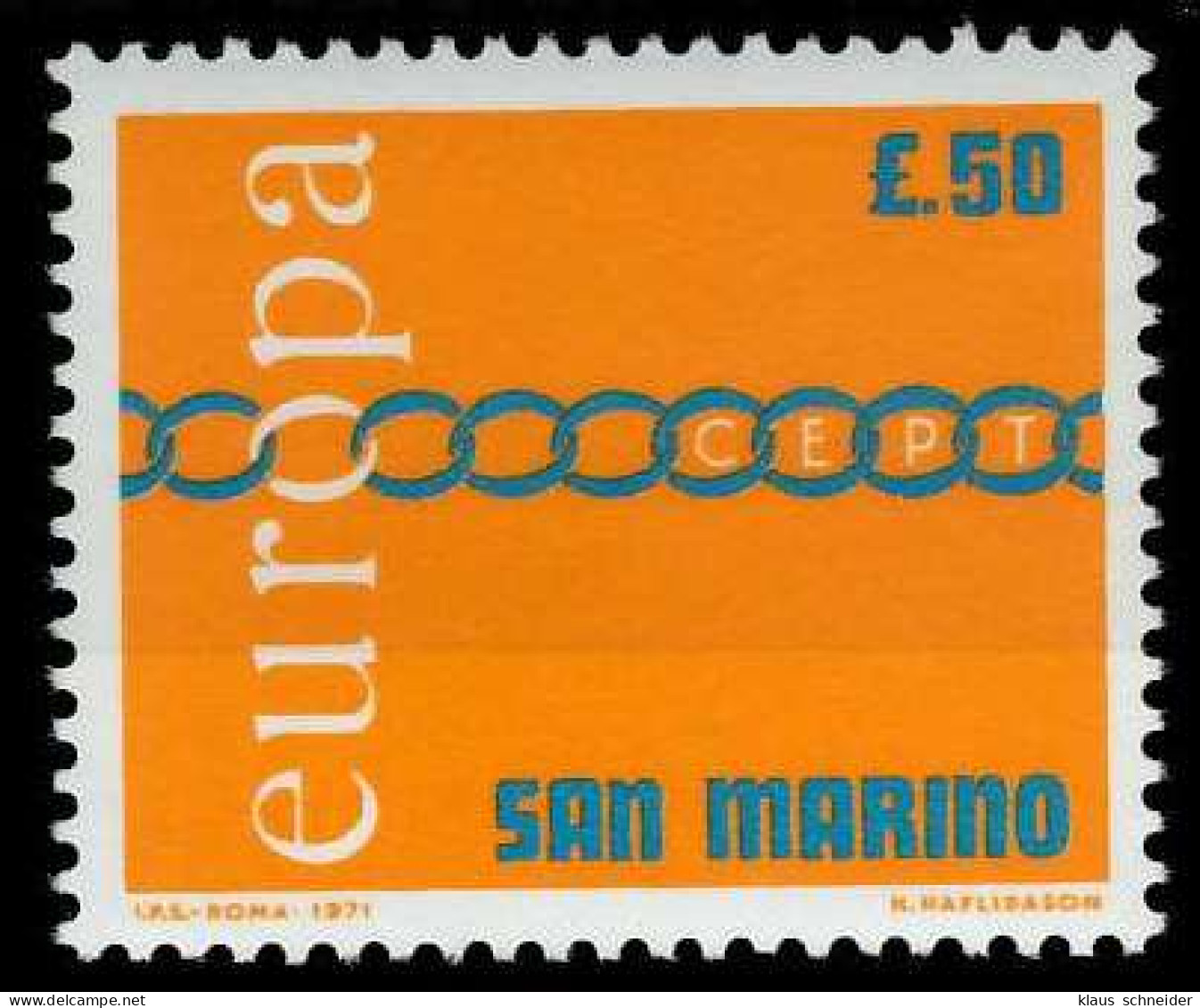 SAN MARINO 1971 Nr 975 Postfrisch SAAA9AA - Nuevos