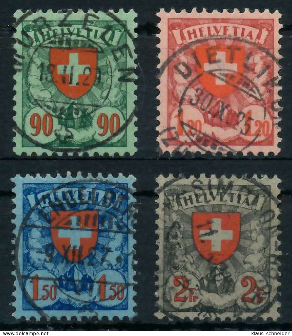 SCHWEIZ 1924 Nr 194x-197x Zentrisch Gestempelt X6C2CAA - Used Stamps