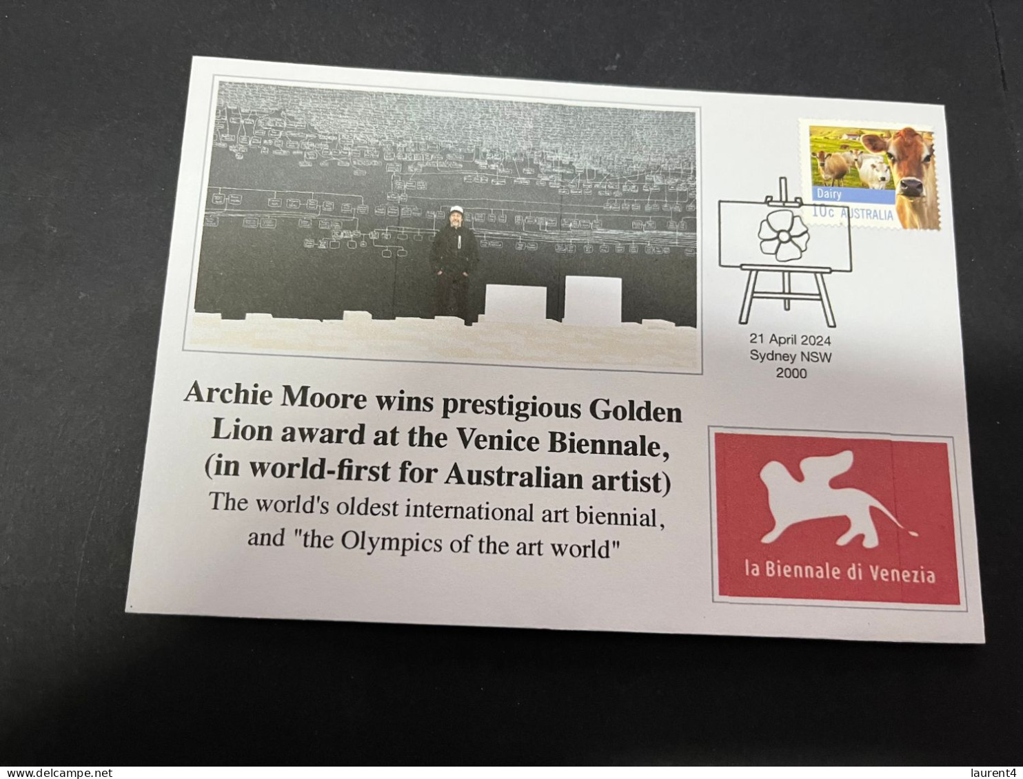 23-4-2024 (2 Z 47) Venise Biennale Won For The First Time By Australian Artist Archie Moore - Other & Unclassified