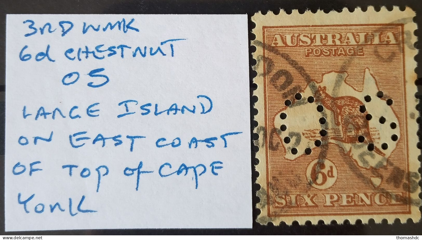 1923 6d Chestnut 3rd Wmk Die IlB SG O76 BW 21ba Unlisted Var - Used Stamps