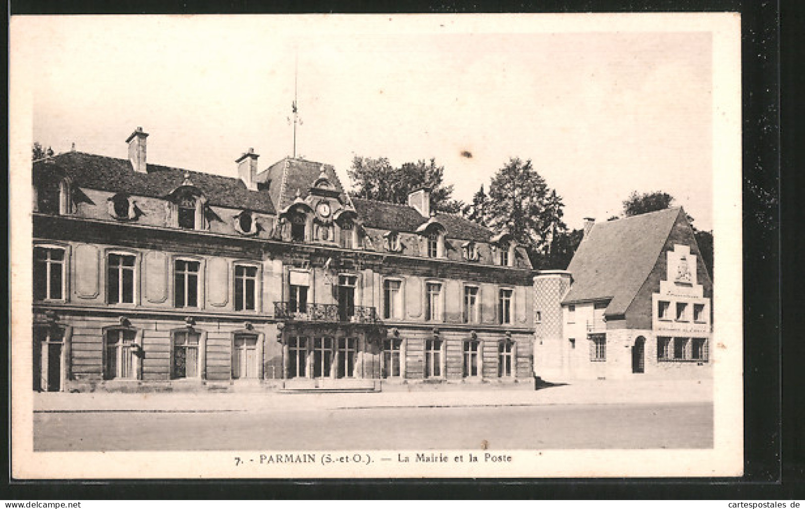 CPA Parmain, La Mairie Et La Poste  - Parmain
