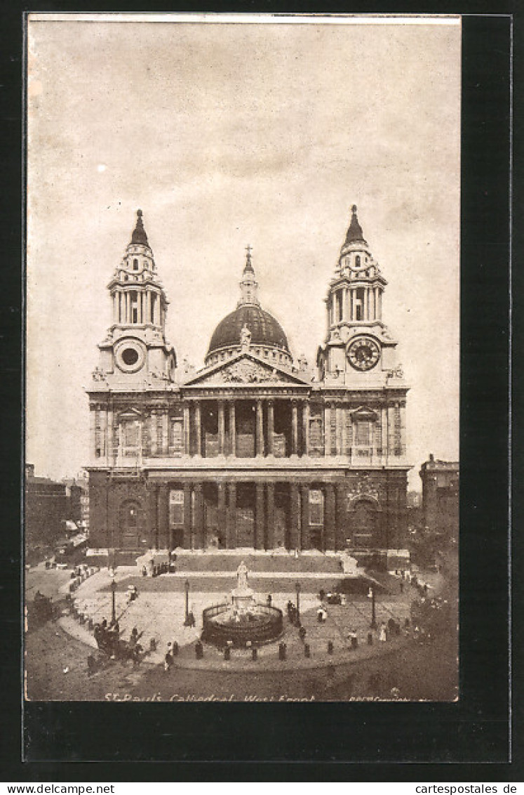 AK London, St. Paul`s Cathedral, West Front  - Sonstige & Ohne Zuordnung