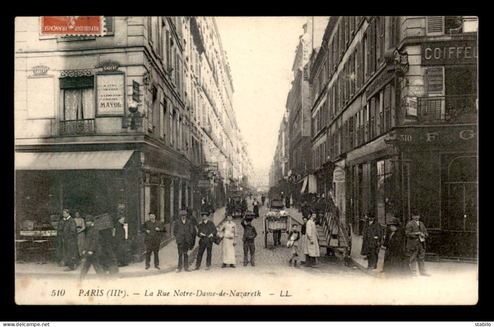 75 - PARIS 3EME - LA RUE NOTRE-DAME-DE-NAZARETH - Distrito: 03