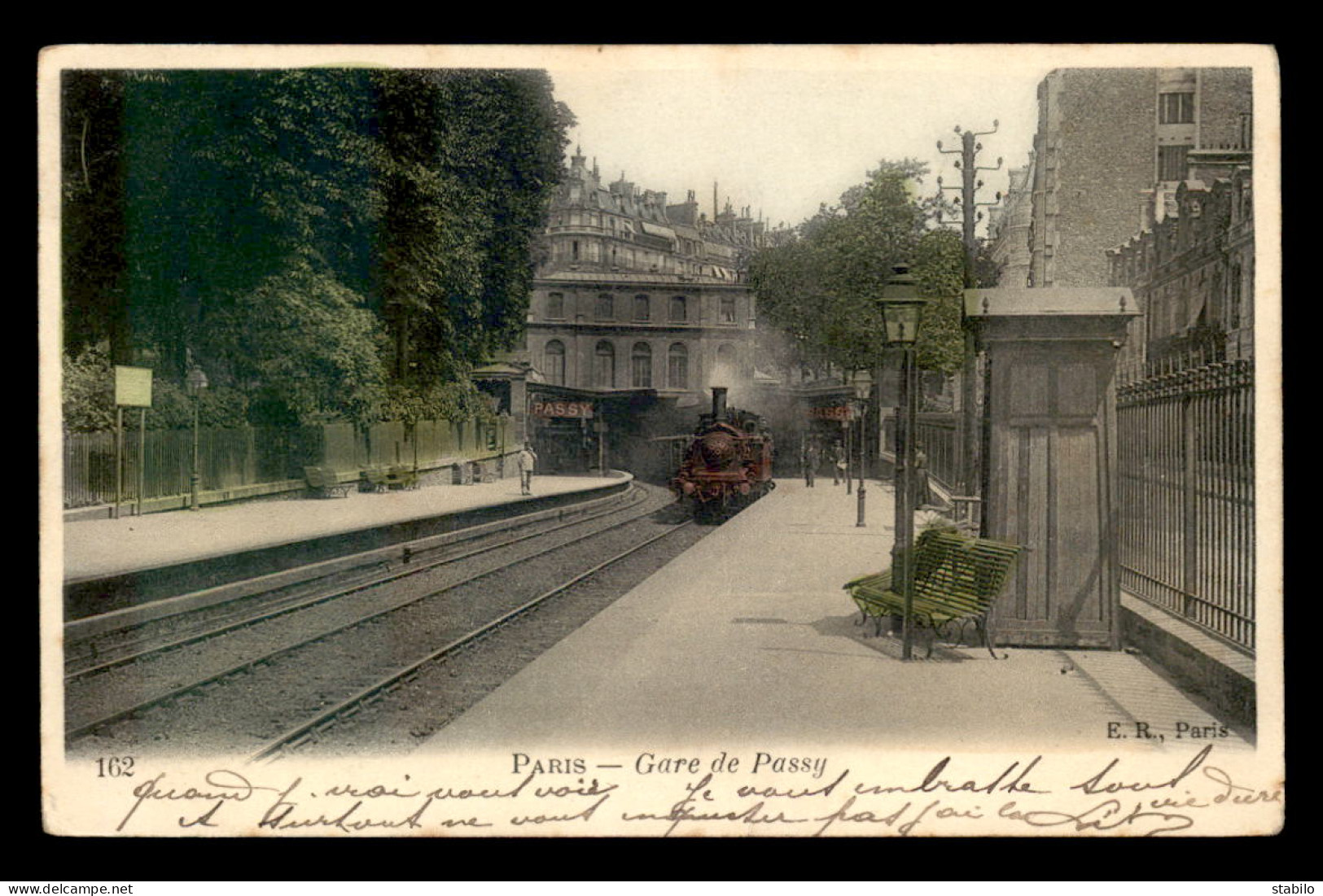 75 - PARIS 16EME - TRAIN EN GARE DE PASSY - CHEMIN DE FER DE LA PETITE CEINTURE - Arrondissement: 16