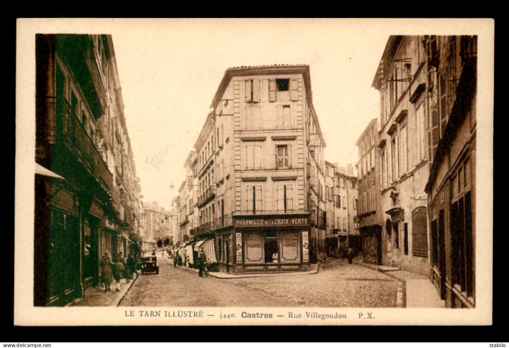 81 - CASTRES - RUE VILLEGOUDOU - PHARMACIE DE LA CROIX VERTE - Castres