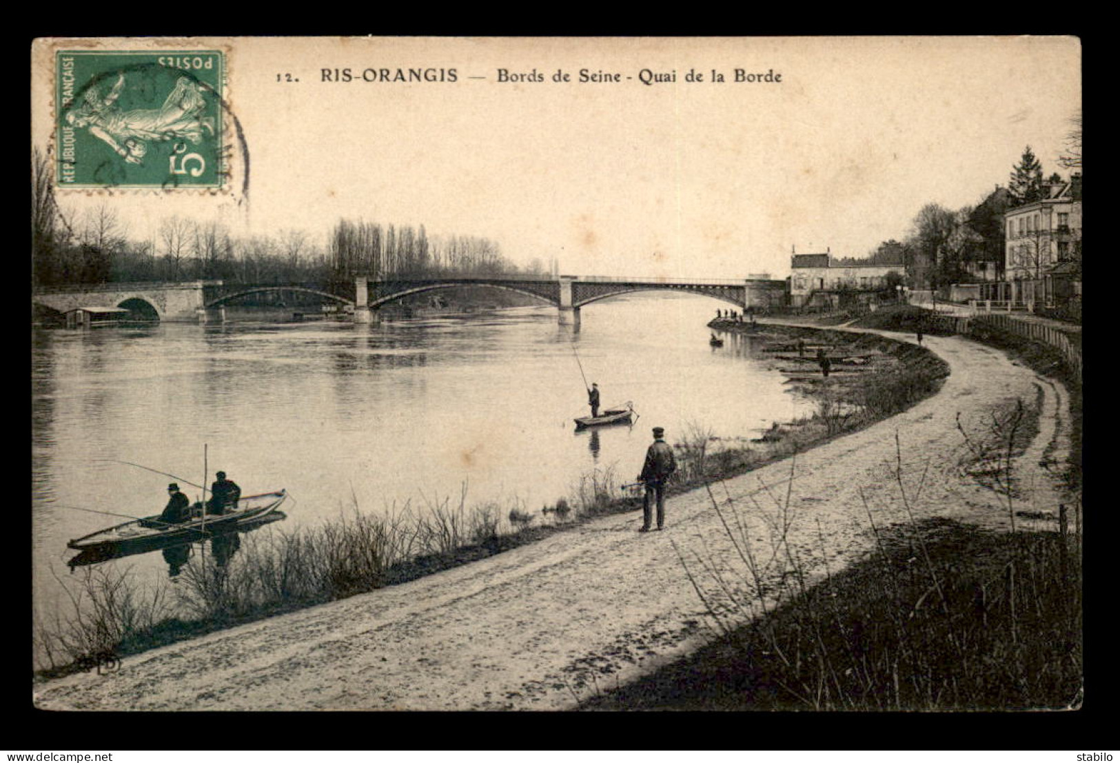 91 - RIS-ORANGIS - BORDS DE SEINE - QUAI DE LA BORDE - PECHE A LA LIGNE - Ris Orangis