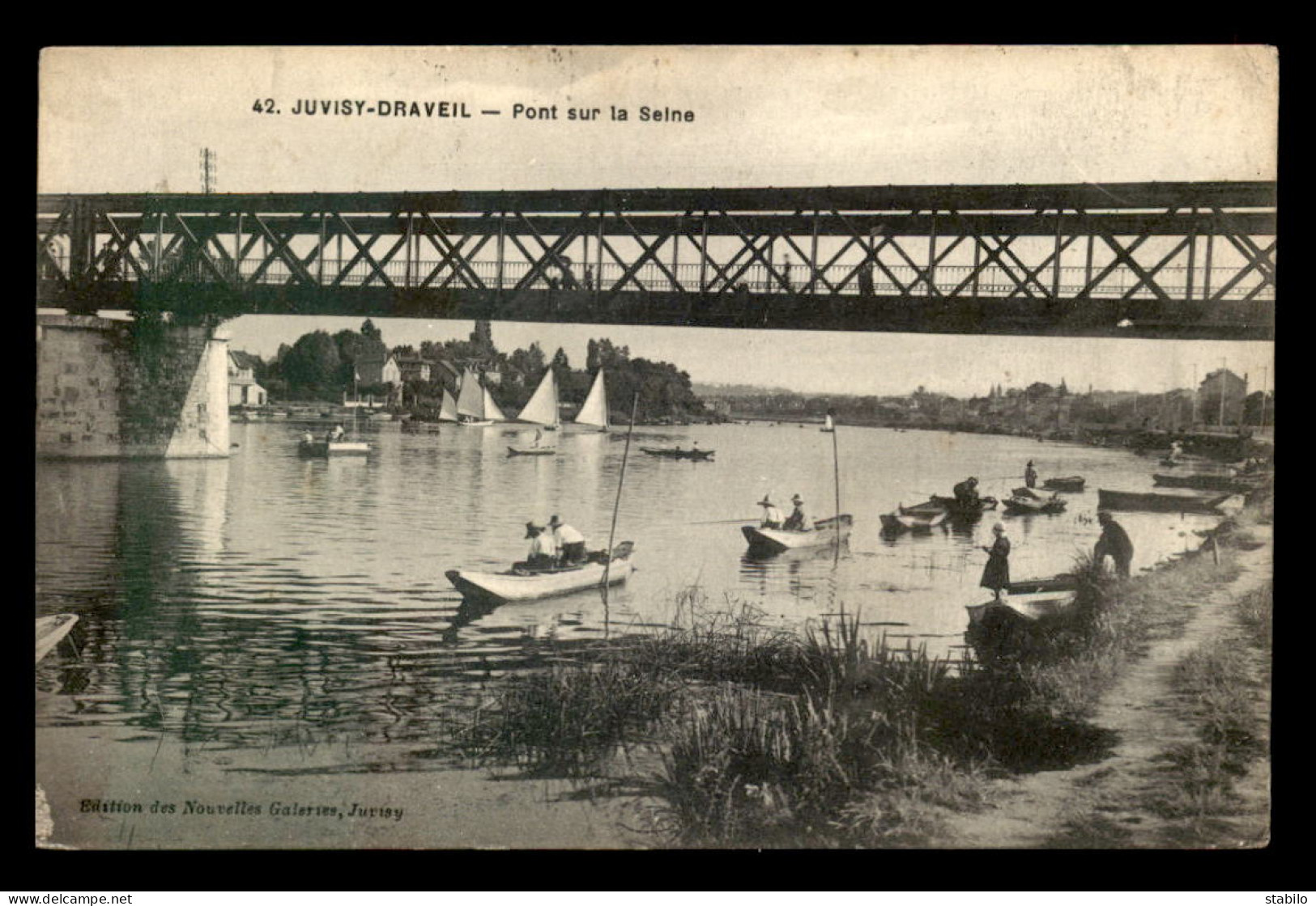 91 - JUVISY-SUR-ORGE-DRAVEIL - PONT SUR LA SEINE - PECHE A LA LIGNE - Juvisy-sur-Orge