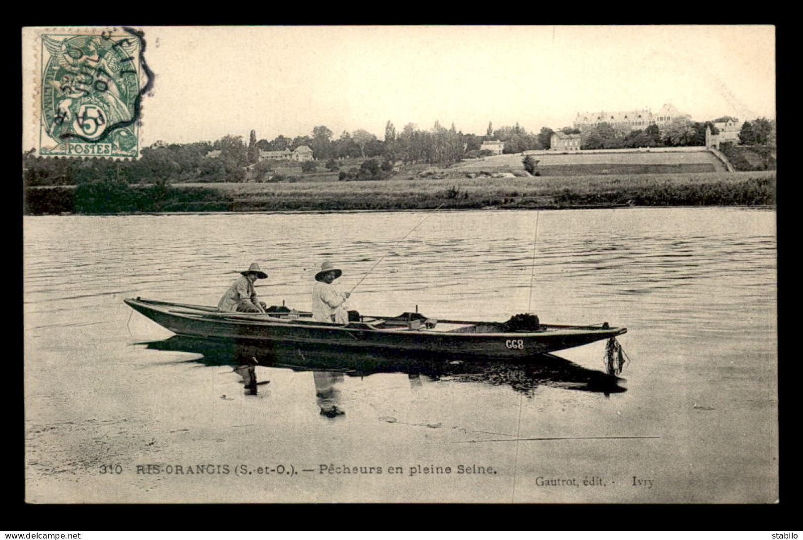 91 - RIS-ORANGIS - PECHEURS A LA LIGNE EN PLEINE SEINE - Ris Orangis