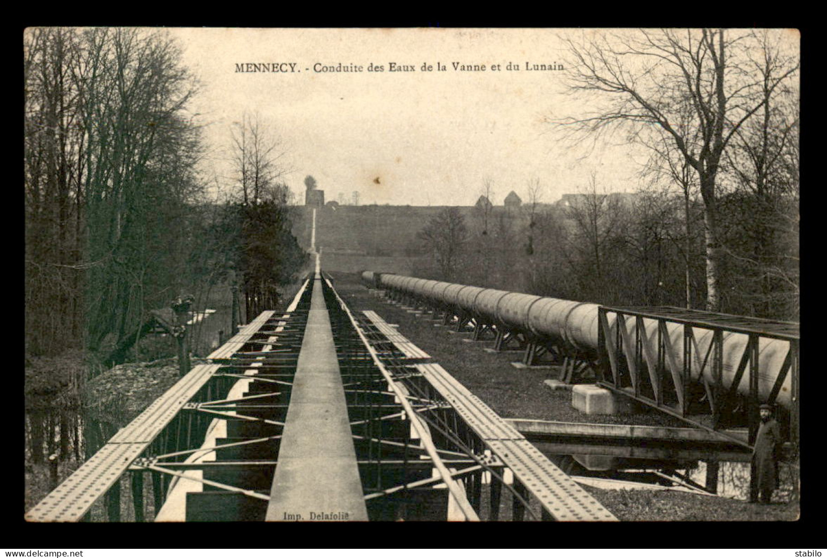 91 - MENNECY - CONDUITE DES EAUX DE LA VANNE ET DU LUNAIN - Mennecy