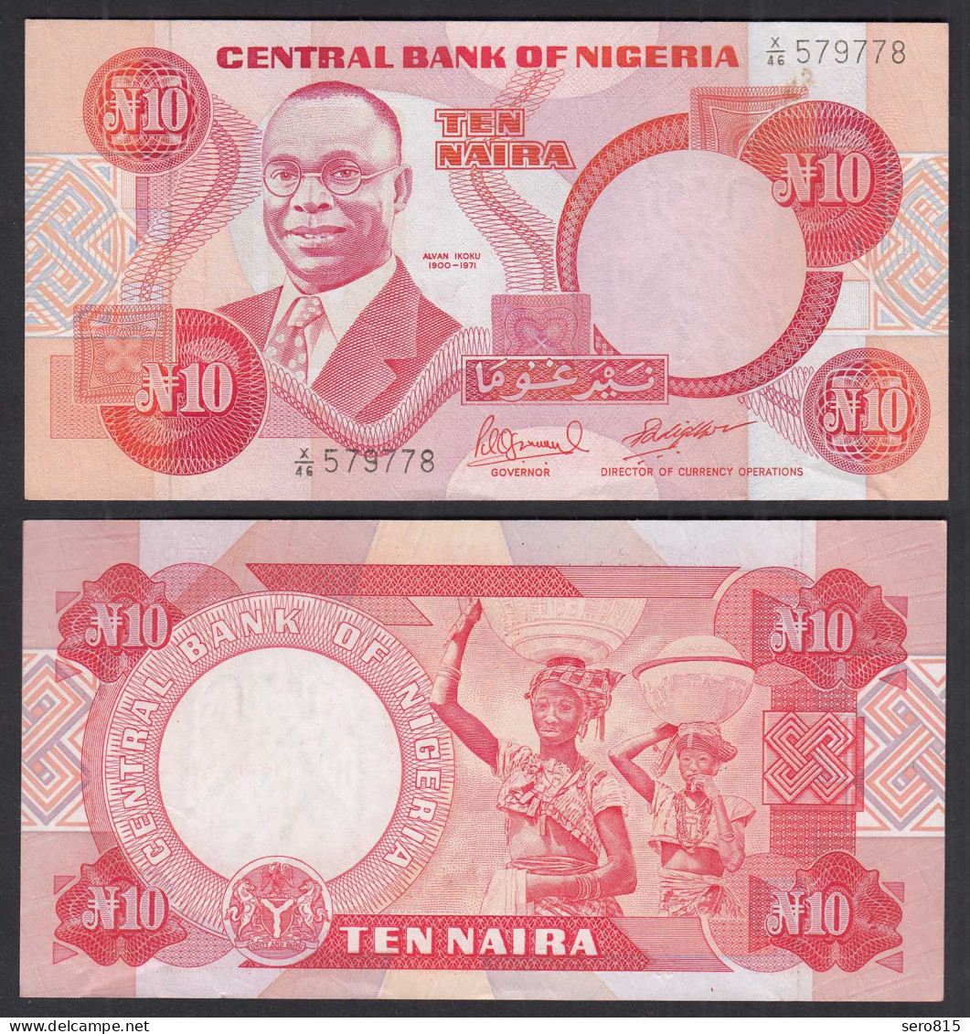 NIGERIA - 10 NAIRA Banknote  PICK 25e (1984-2000) UNC (1) Sig. 10    (31973 - Andere - Afrika