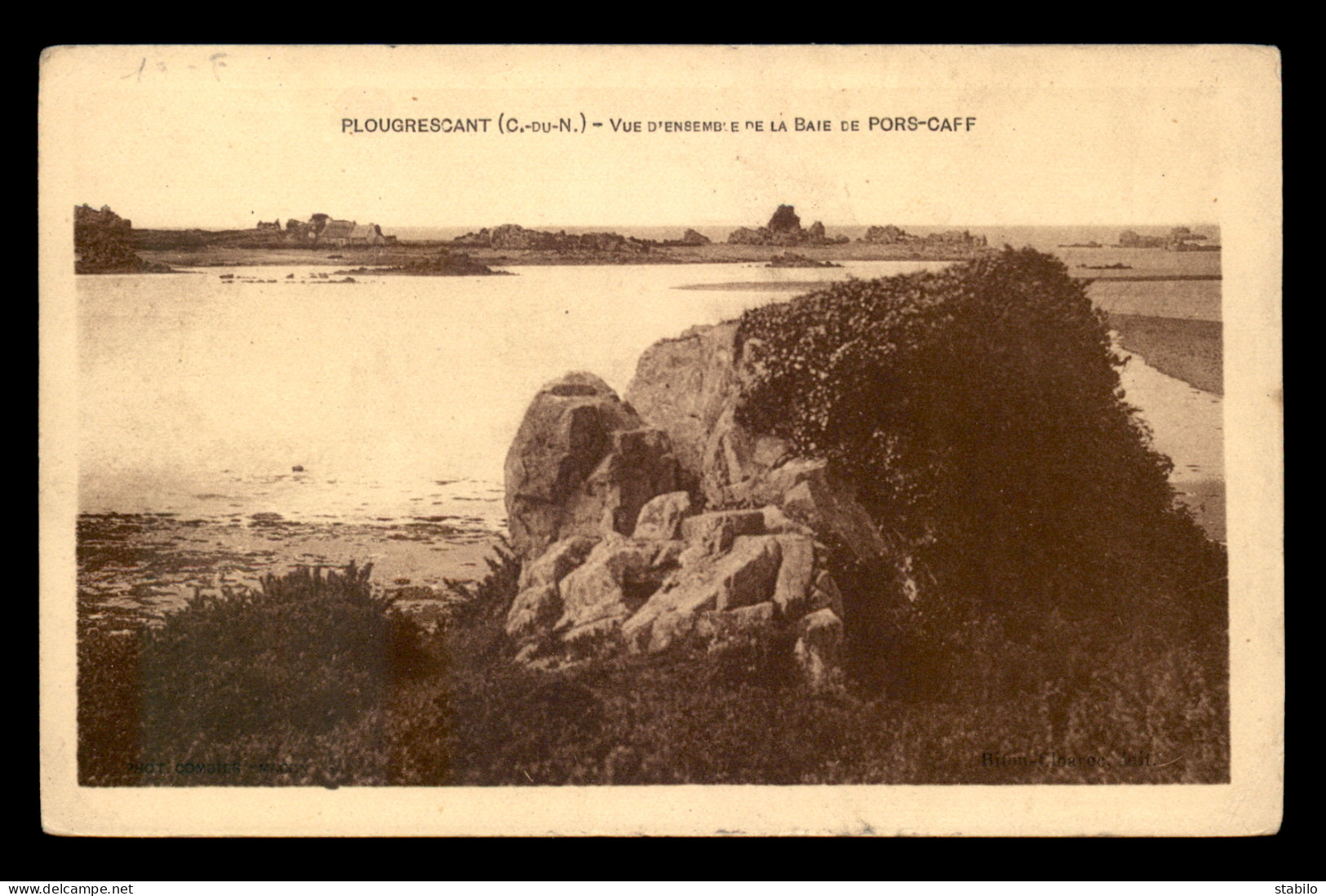 22 - PLOUGRESCANT - VUE D'ENSEMBLE DE LA BAIE DE PORS-CAFF - Plougrescant