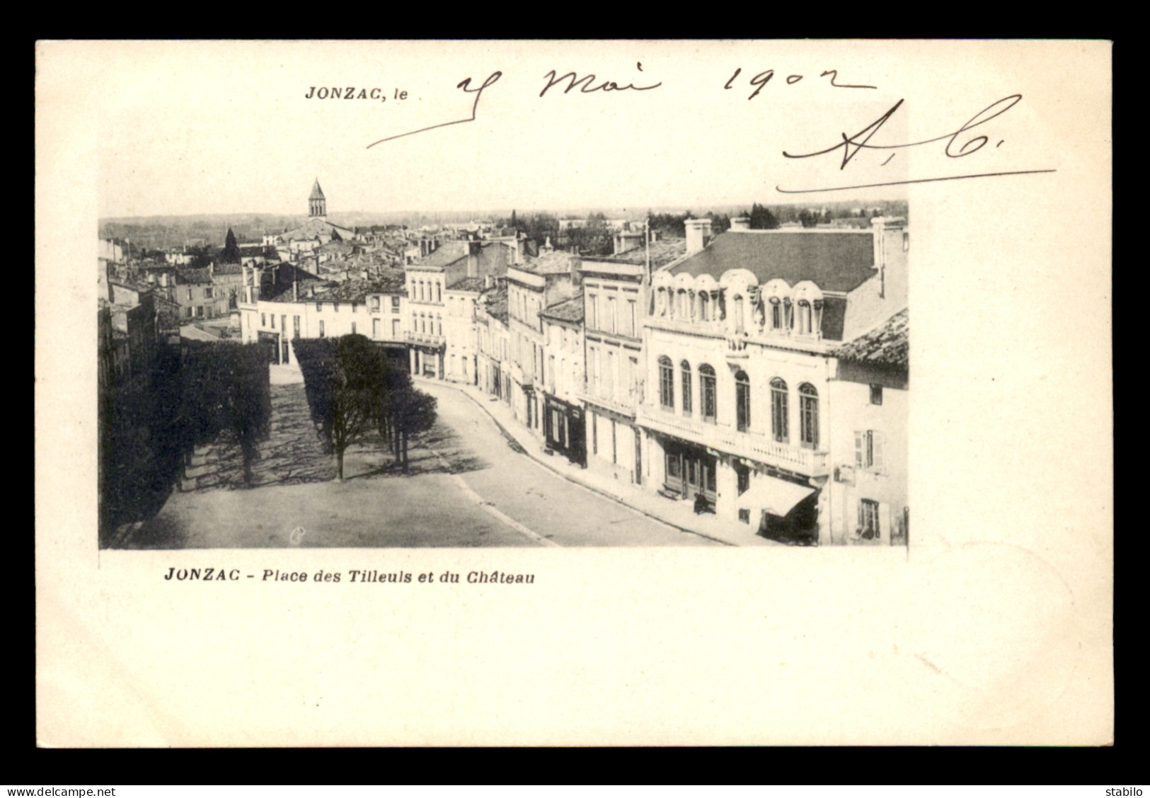 17 - JONZAC - PLACE DES TILLEULS ET DU CHATEAU - Jonzac