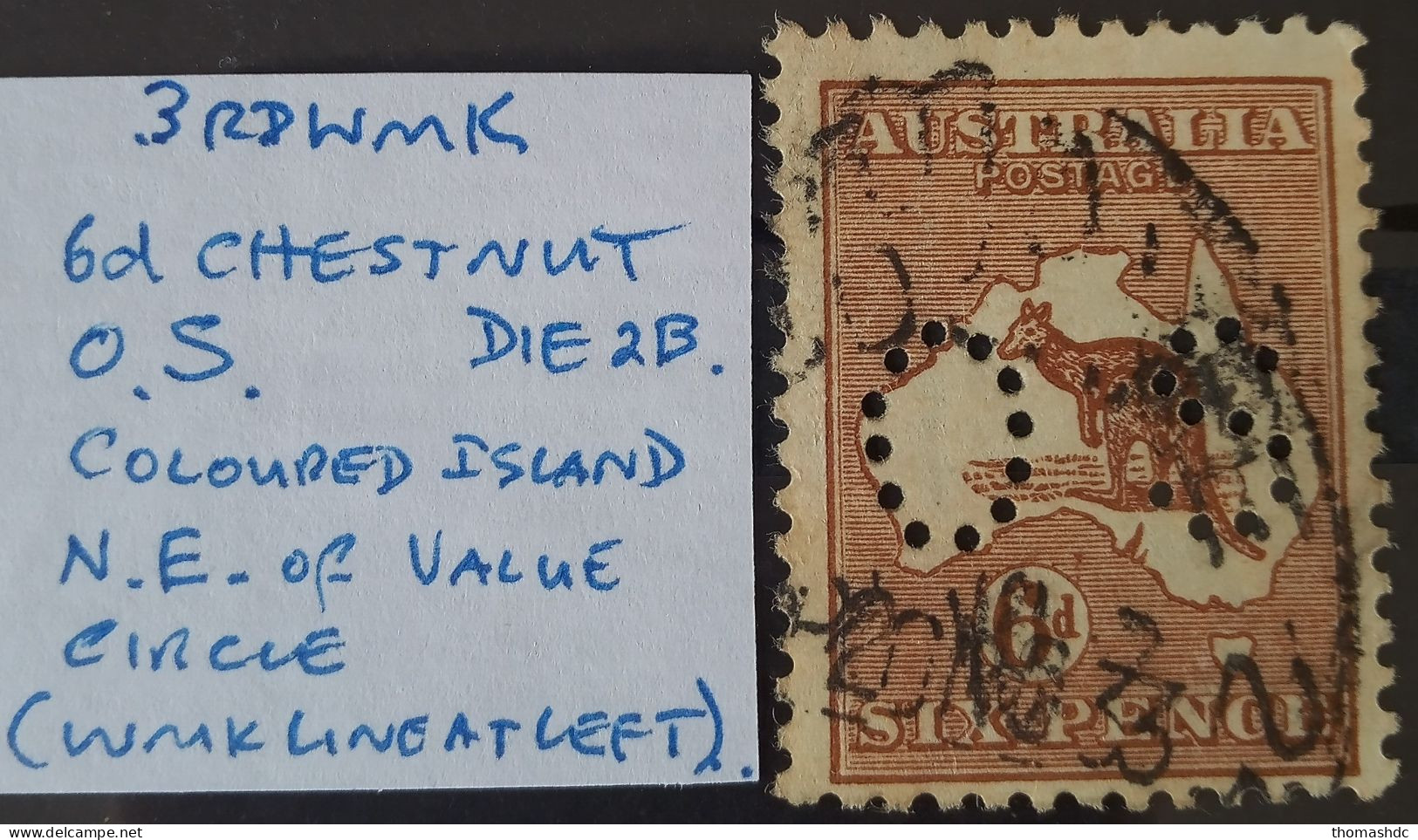 1923 6d Chestnut 3rd Wmk Die IlB SG 73 BW 21 Unlisted Var - Gebruikt